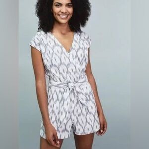 Ikat Patterned Romper